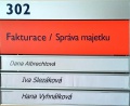 cedulka fakturace/správa majetku